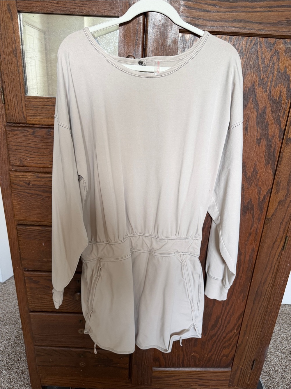 FP movement jumper with thumb holes and open back. Ptp 22